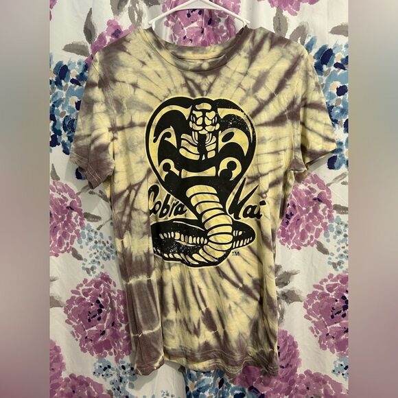 Cobra Kai Yellow Rose Tie-Dye T-Shirt – Size Small, Licensed Graphic Tee - Picture 1 of 4